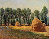 Famous Giverny Paintings - Haystacks at Giverny 2